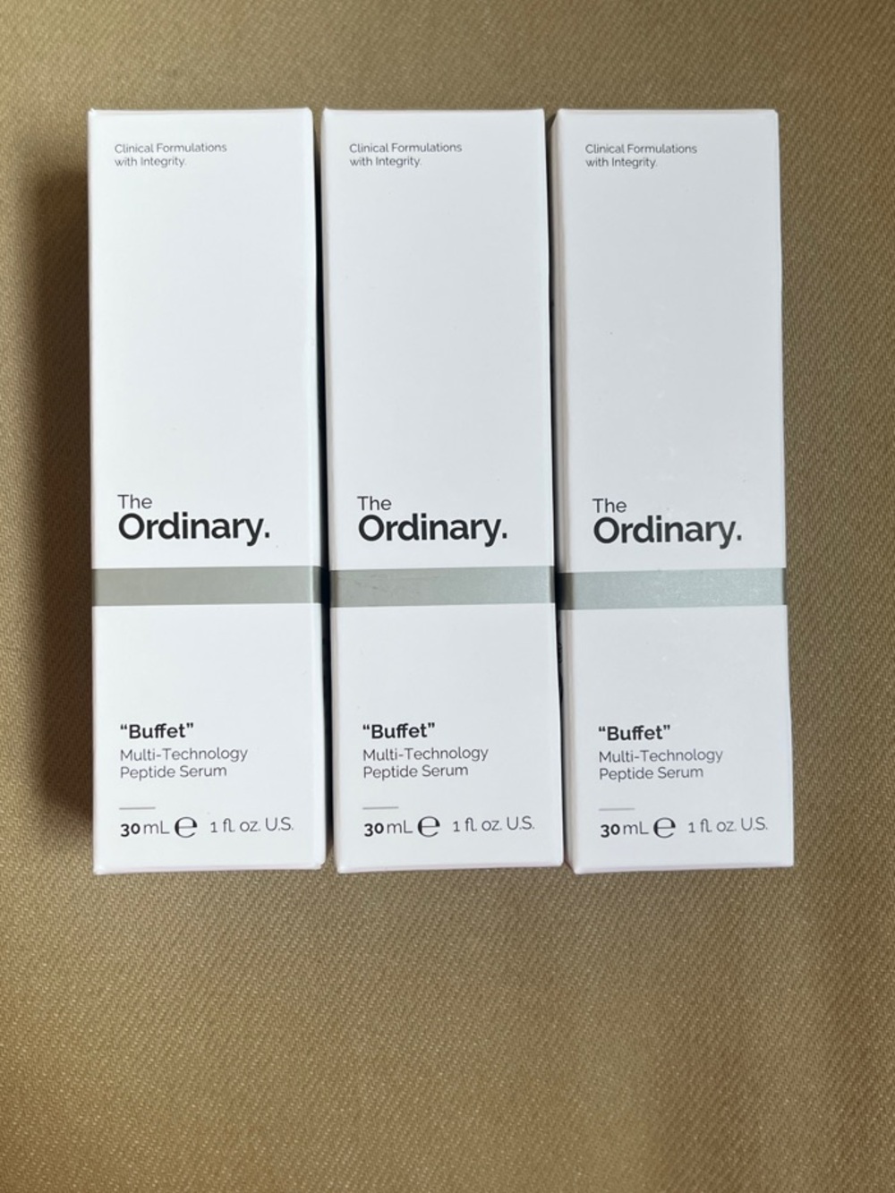 The Ordinary Buffet Multi-Technology Peptide Serum — All 3